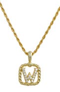 SAVVY CIE JEWELS Initial Pendant Necklace
