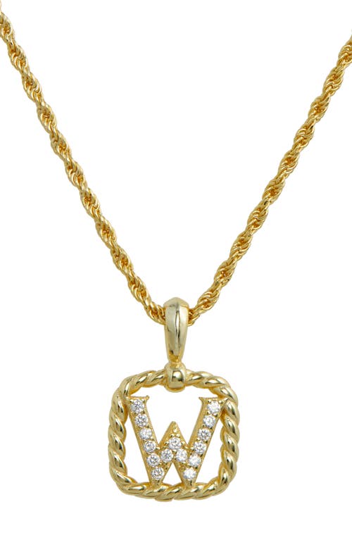 SAVVY CIE JEWELS Initial Pendant Necklace in Yellow-W 