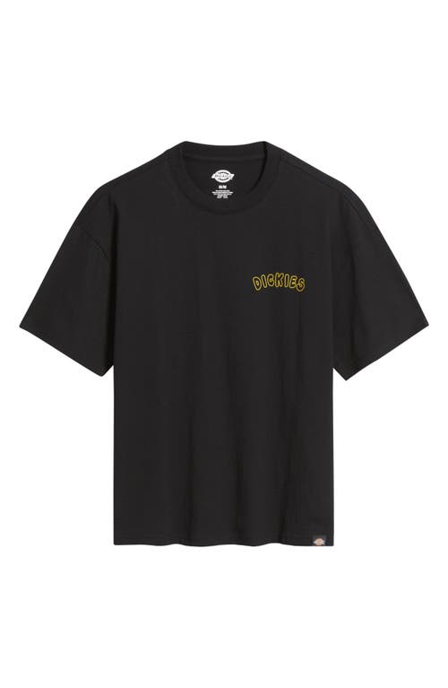Dickies Decaturville Embroidered Cotton Graphic T-shirt In Black