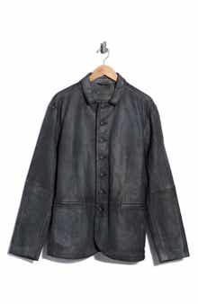 Ward Suede Multi Button Leather Jacket