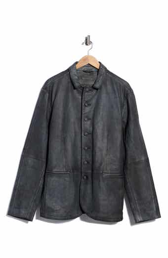 Ward Suede Multi Button Leather Jacket