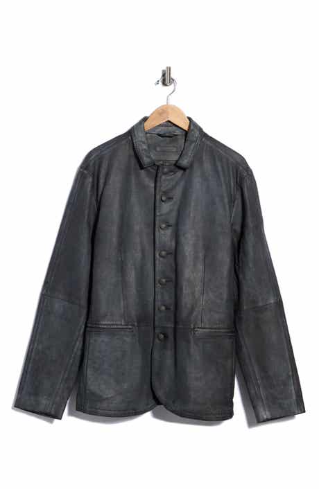 Ward Suede Multi Button Leather Jacket