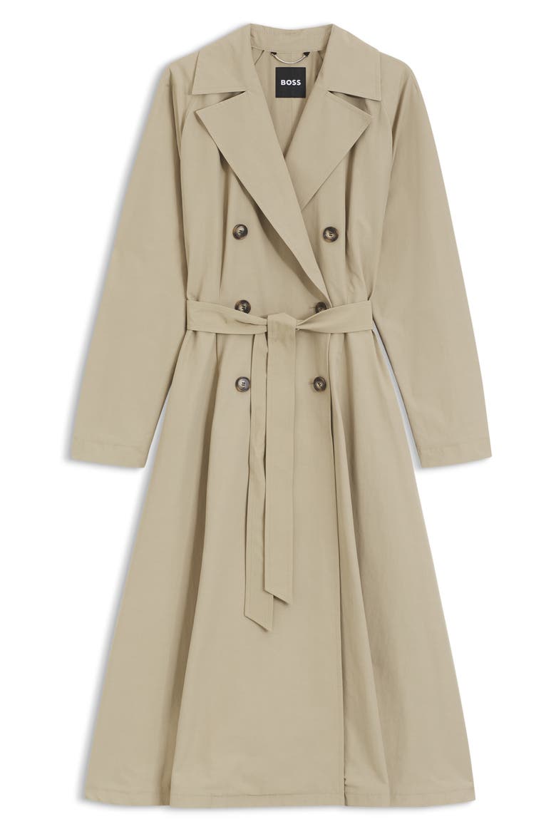 Calili Belted Water Repellent Cotton Blend Trench Coat, Alternate, color, TRENCH COAT