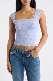 Free People Love Letter Floral Knit Camisole