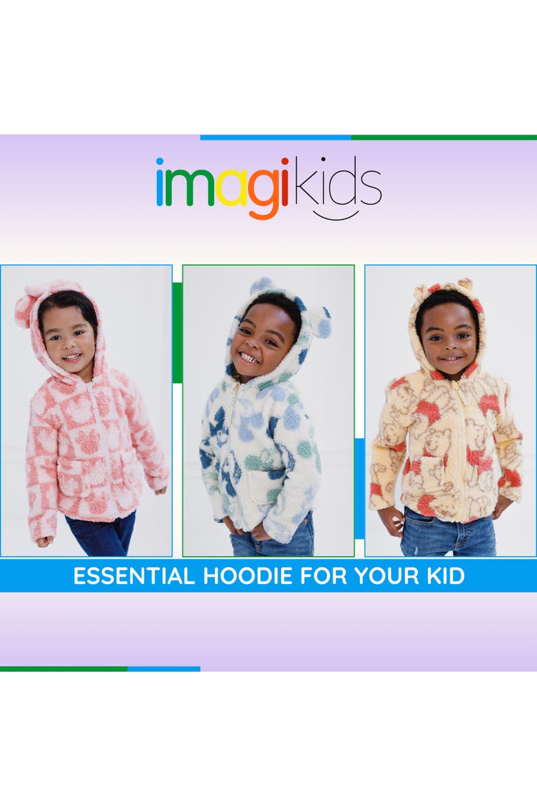 Winnie the Pooh Faux Shearling Fleece Zip-Up Hoodie, Alternate, color, Mickey Mouse Cream