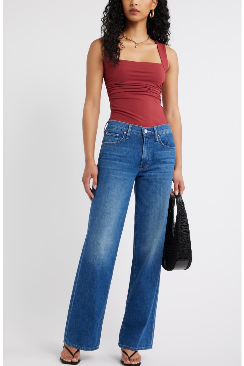 Ruched Square Neck Tank, Alternate, color, RED RUBY
