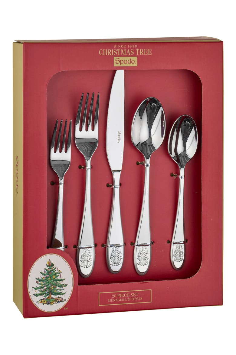 Christmas Tree 20-Piece Place Setting, Alternate, color, SILVER