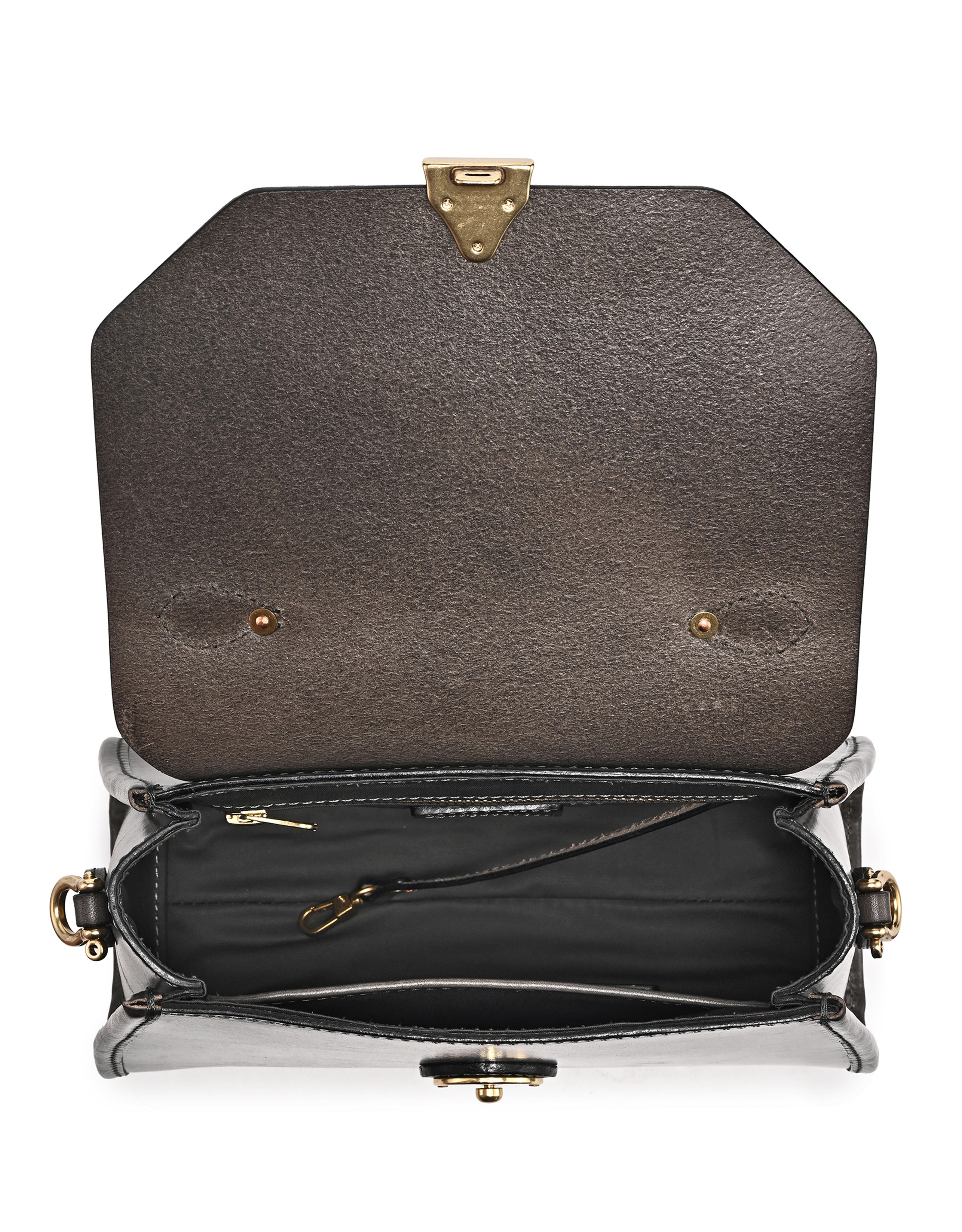 OLD TREND Laurel Genuine Leather Classic Everyday Satchel, Alternate, color, Grey