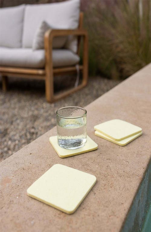 Graf & Lantz Graf Lantz Bierfilzl Merino Wool Square Coaster Multi 4 Pack In Limoncello