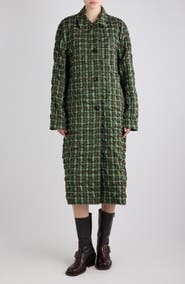 Dries Van Noten Raltonel Plaid Seersucker Coat