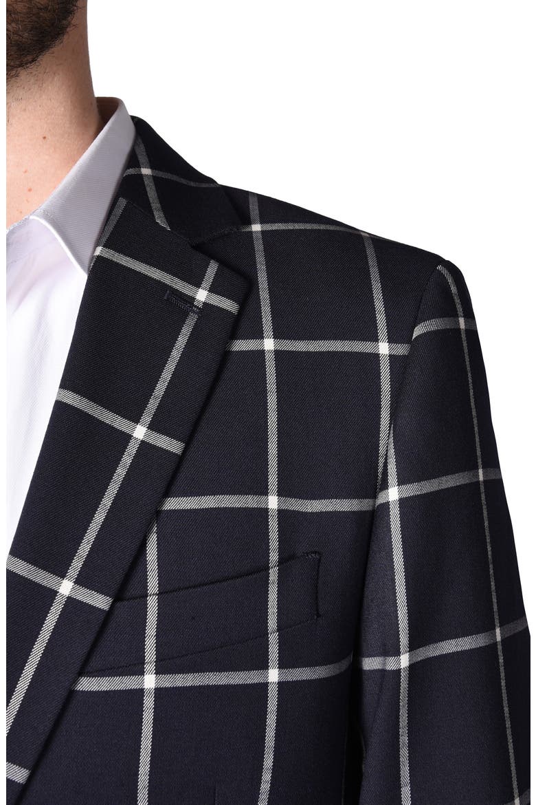 Windowpane Sport Coat, Alternate, color, NAVY