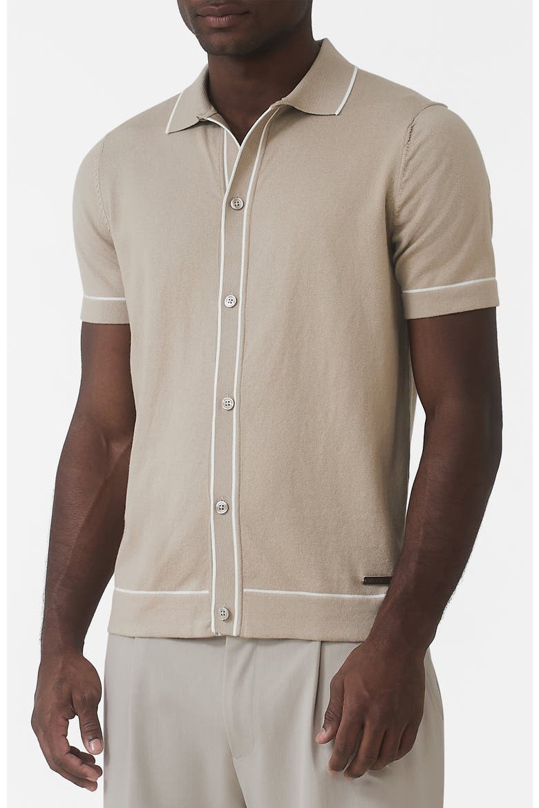 Luciano Slim Knit Shirt, Main, color, Medium Beige