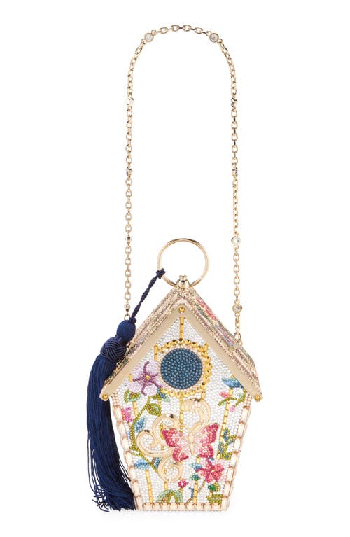 Judith Leiber Cottage Romance Crystal Embellished Clutch in Champagne Multi  product