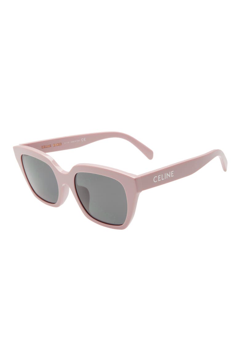 56mm Cat Eye Sunglasses, Alternate, color, SHINY PINK / SMOKE