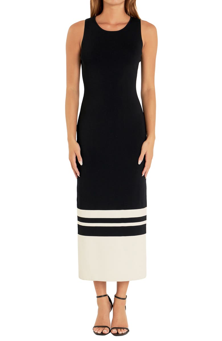 Endless Rose Stripe Colorblock Body-Con Dress, Alternate, color, 