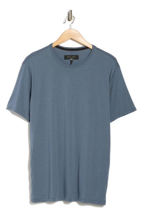 Rag & Bone Crewneck Cotton Blend T-shirt In Blue