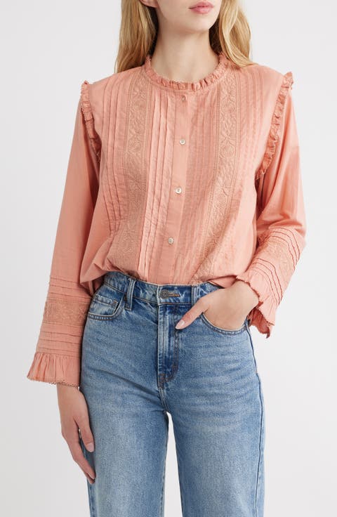 Antoinette Embroidered Organic Cotton Top