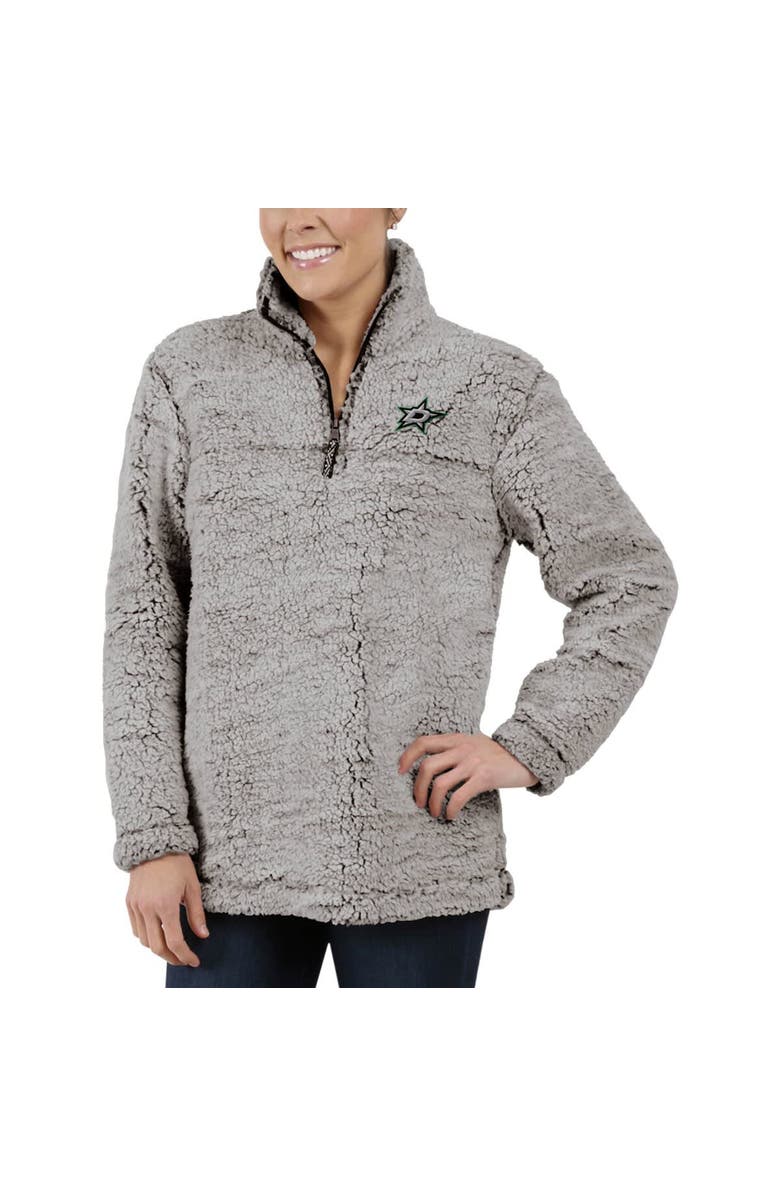 G-III 4HER BY CARL BANKS Women's G-III 4Her by Carl Banks Gray Dallas Stars Sherpa Quarter-Zip Pullover Jacket, Alternate, color, Gray