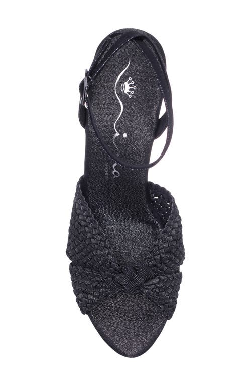 Nina Empire Ankle Strap Sandal In Black