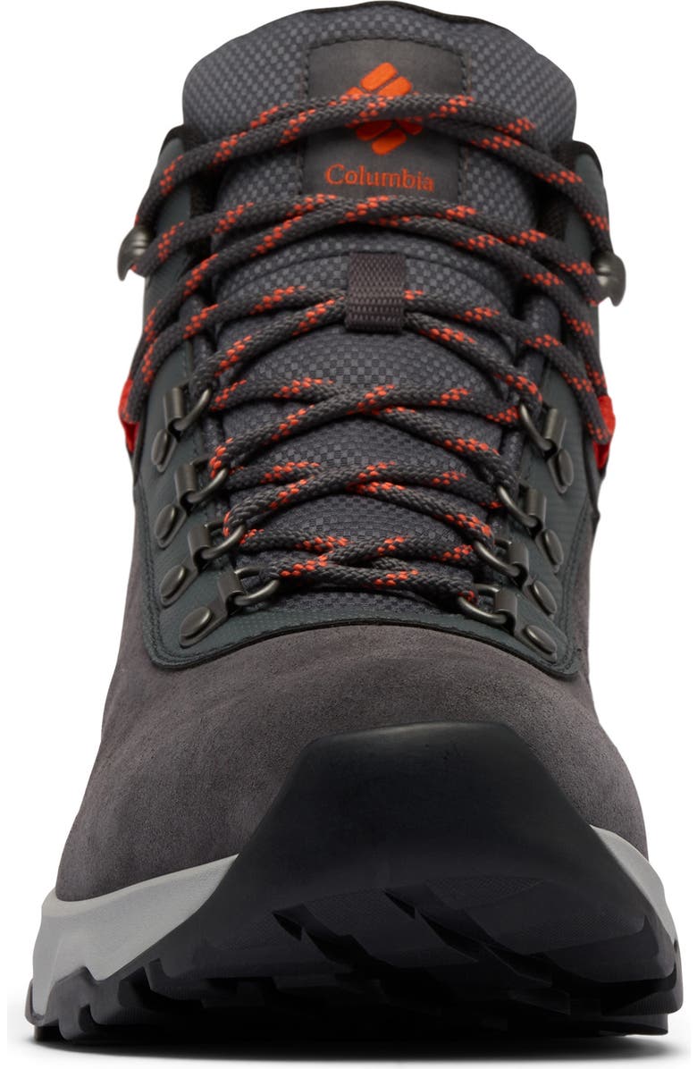 Columbia Newton Wander<sup>™</sup> Waterproof Hiking Boot, Alternate, color, Dark Grey/ Red Quartz