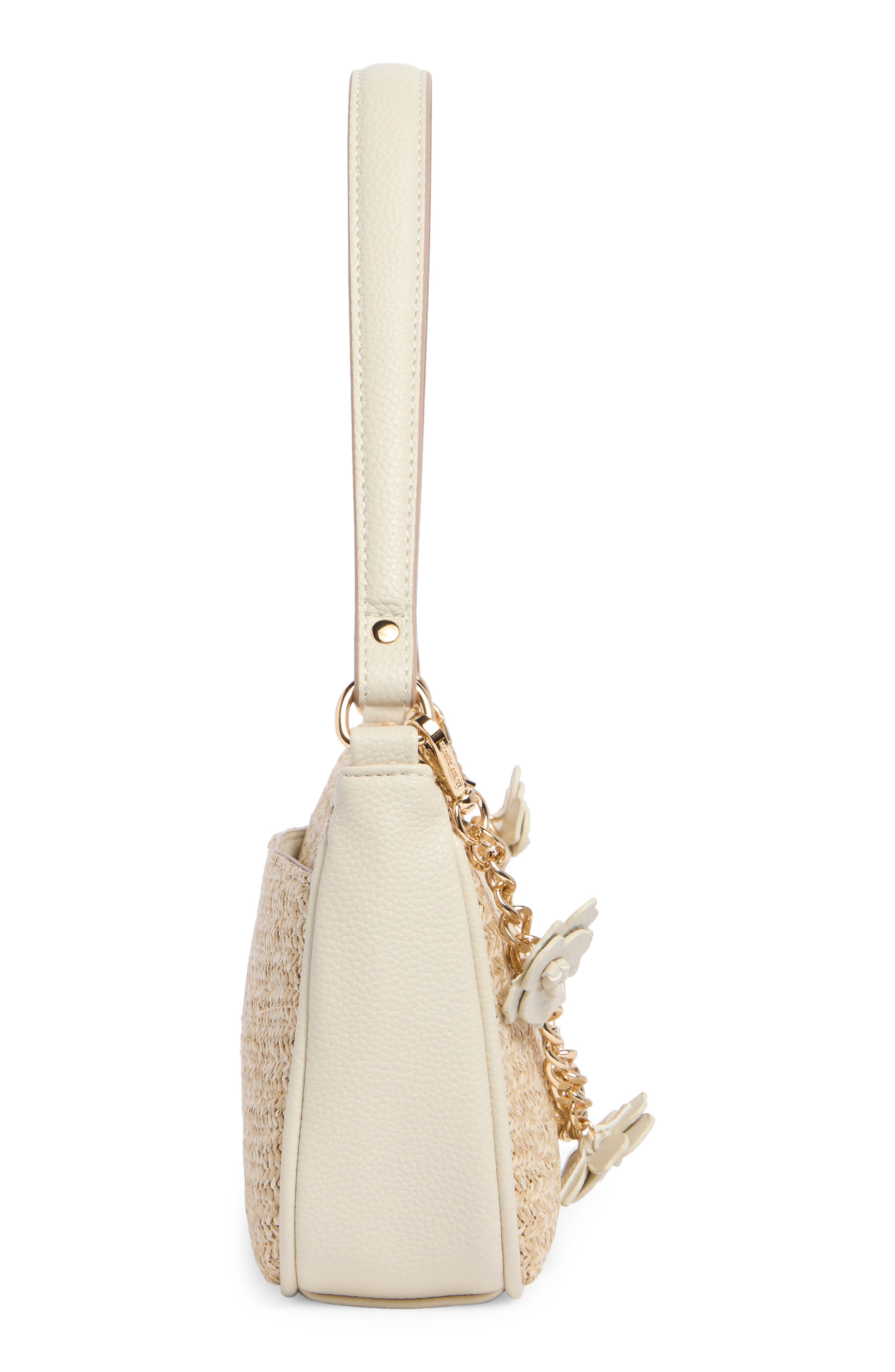 Nanette Lepore Straw Shoulder Bag, Alternate, color, Natural Straw-Rice