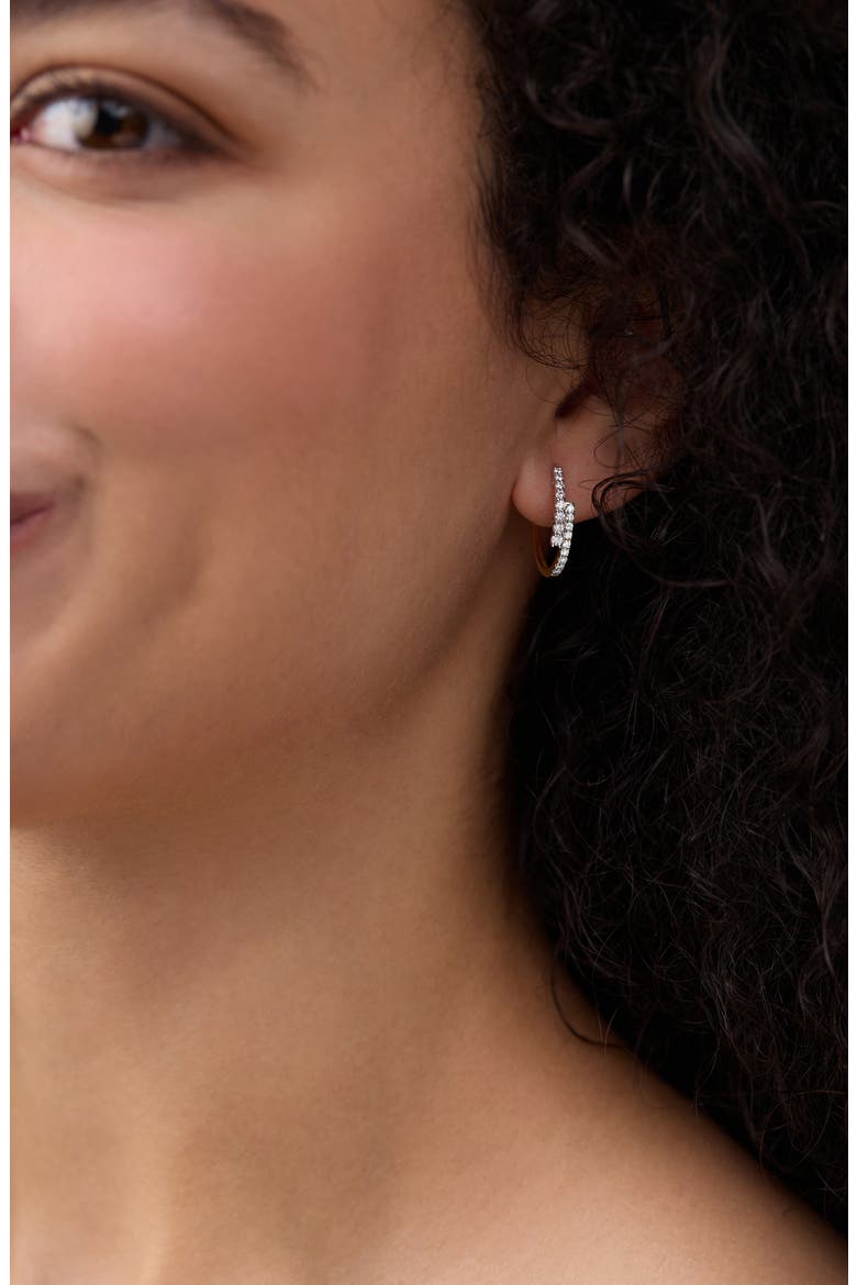 Liora Double Line Hoop Earrings, Alternate, color, 18K WHITE GOLD