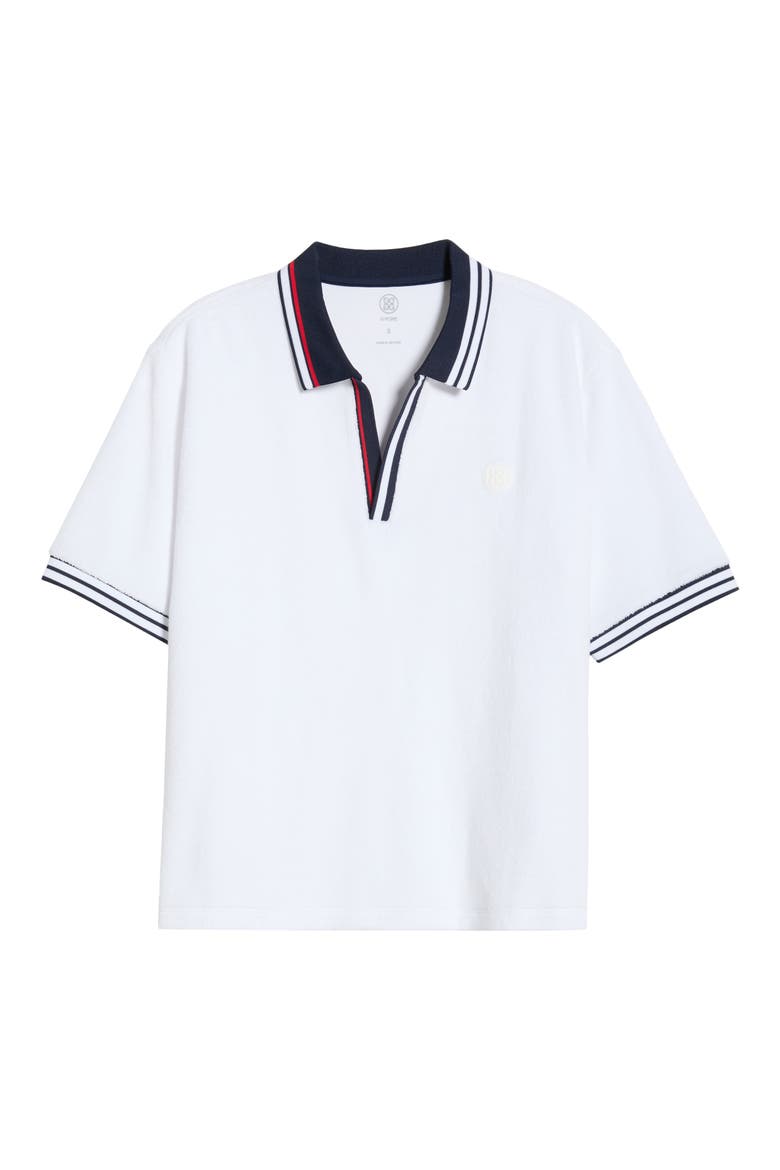 Circle G Johnny Collar Cotton Blend Terry Polo, Alternate, color, SNOW