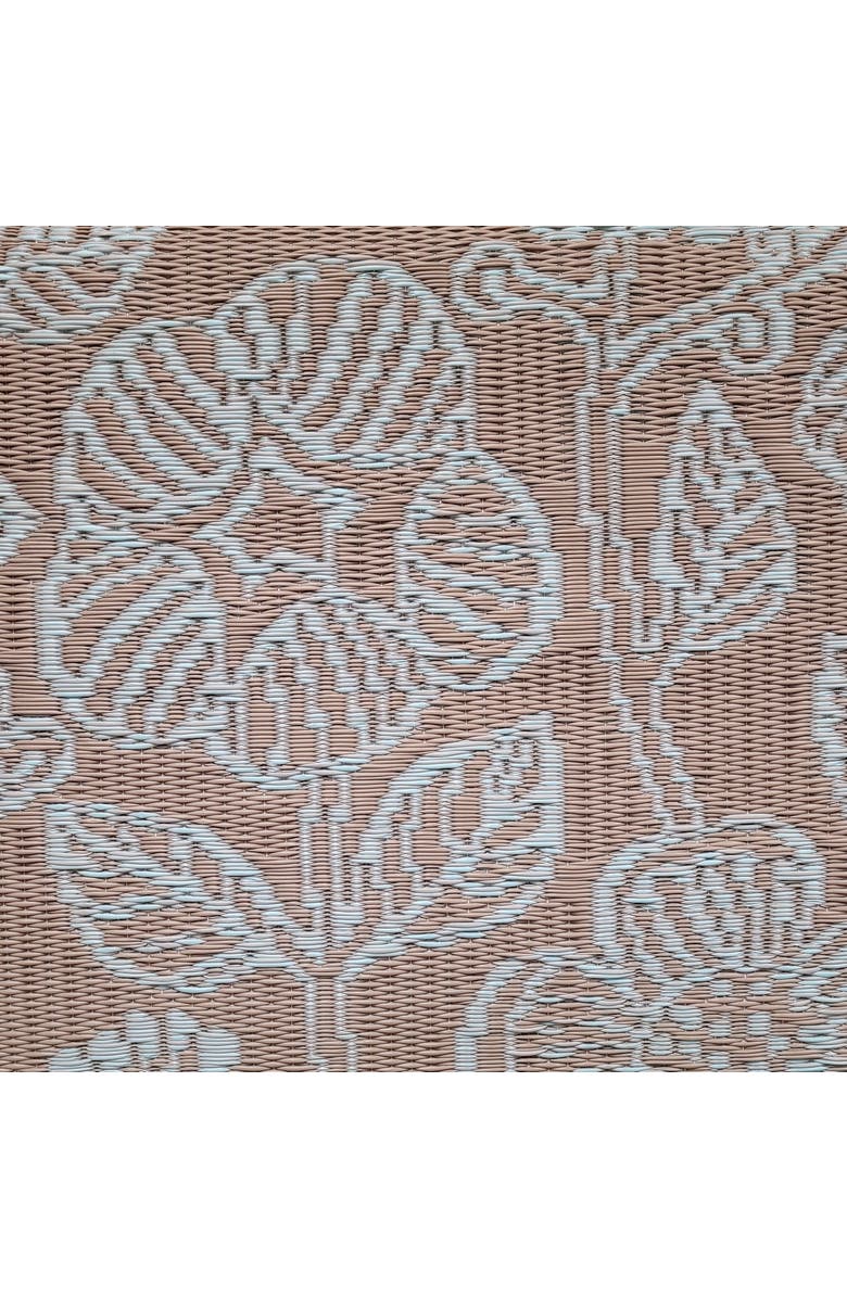 Mad Mats Line Flower Cool Aqua Rug, Alternate, color, 5'X8'