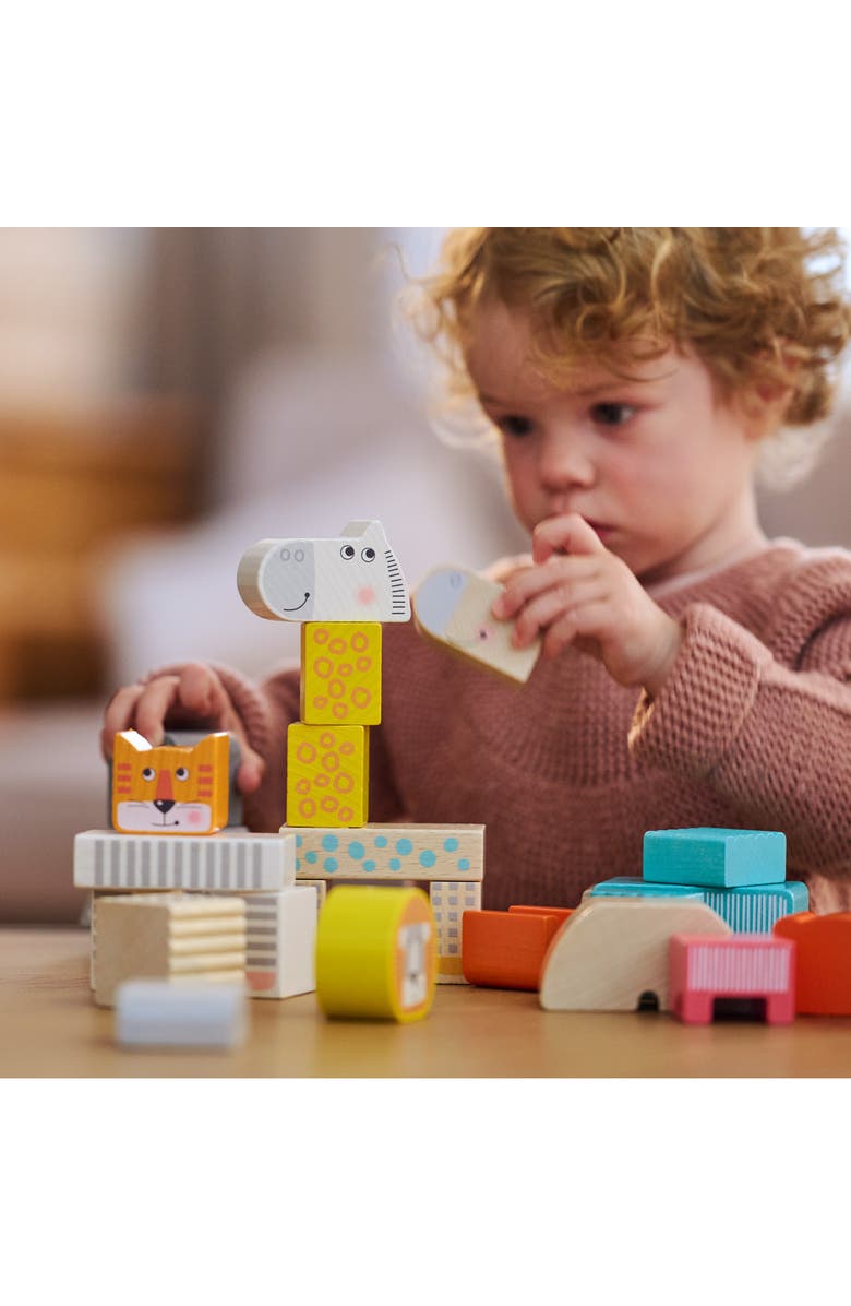 HABA Animal Parade Wooden Blocks - 25 Piece Set, Alternate, color, Multi