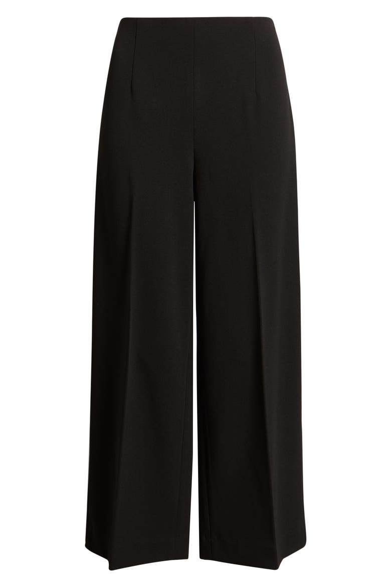 Pull-On Crop Wide Leg Pants, Alternate, color, ANNE BLACK