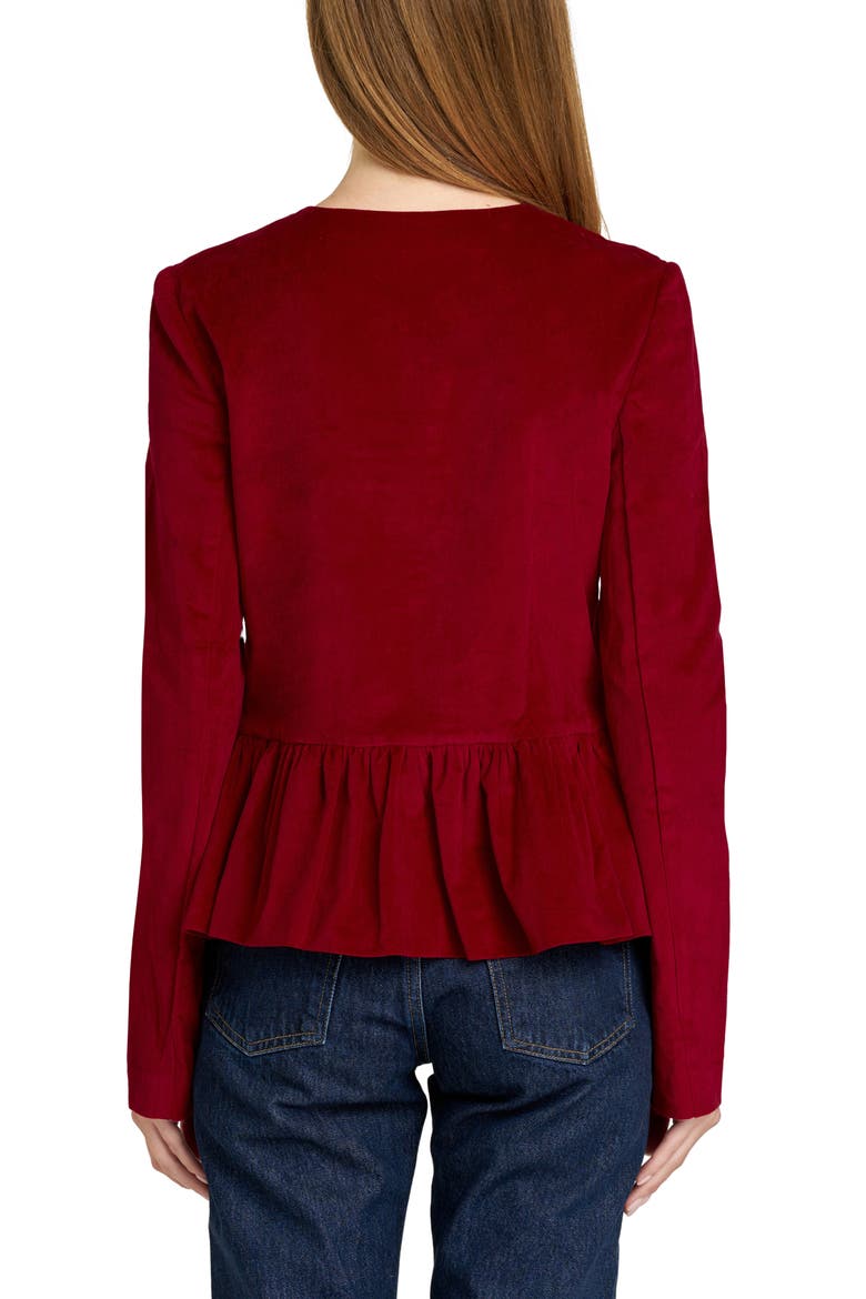 Charlie Peplum Jacket, Alternate, color, RED