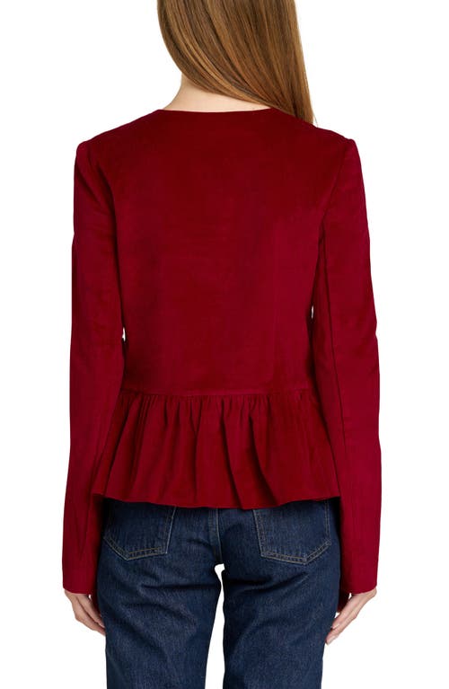 Wayf Charlie Peplum Jacket In Red