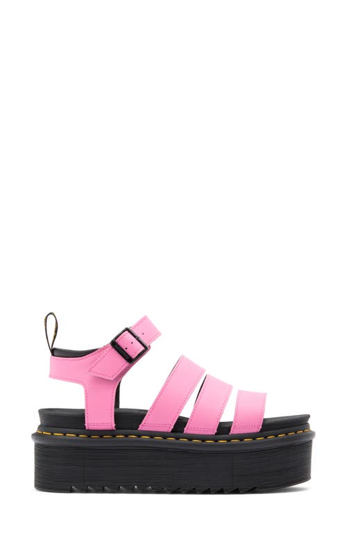 Dr. Martens' Dr. Martens Blaire Quad Platform Strappy Sandal In Fondant Pink