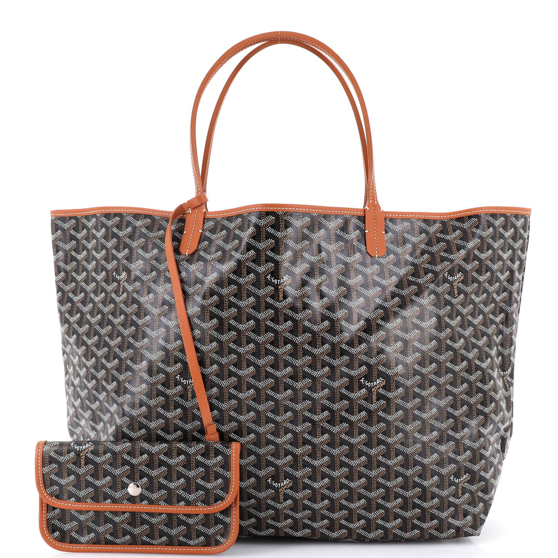 Pre-Owned Goyard Saint Louis Tote Coated Canvas GM, Alternate, color, Brown
