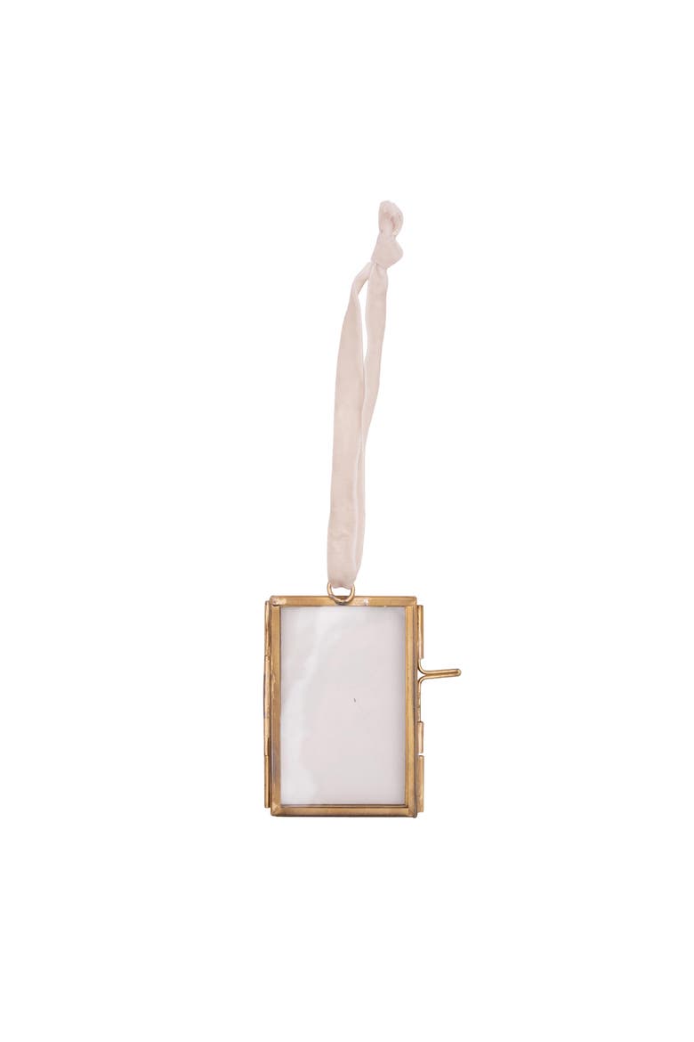 Brass Photo Frame Christmas Tree Ornament, Main, color, Gold