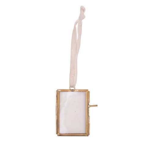 Brass Photo Frame Christmas Tree Ornament