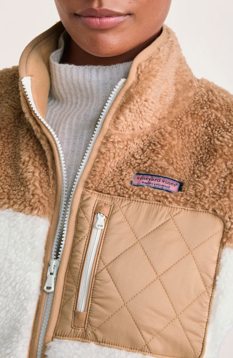 vineyard vines Mixed Media Zip Vest, Alternate, color,