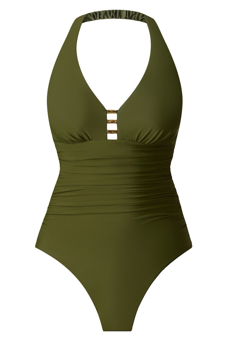 Razzle Dazzle Theia One-Piece Swimsuit, Alternate, color, PALMA