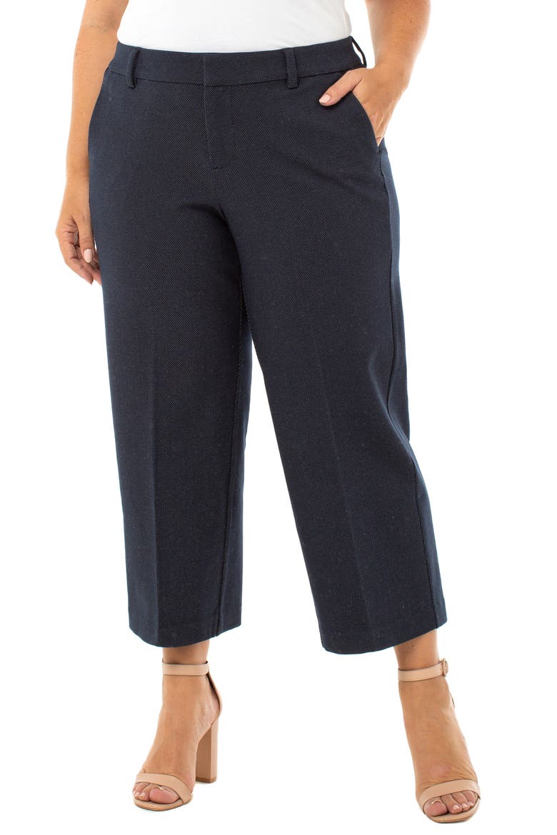 Kelsey Stovepipe Knit Crop Trousers, Main, color, NAVY