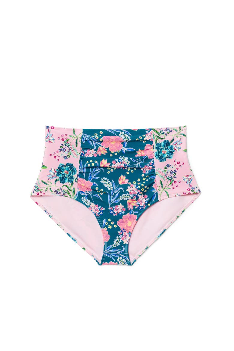 Shelby Swimwear High Waist Bikini Bottom, Alternate, color, Wellesley Floral