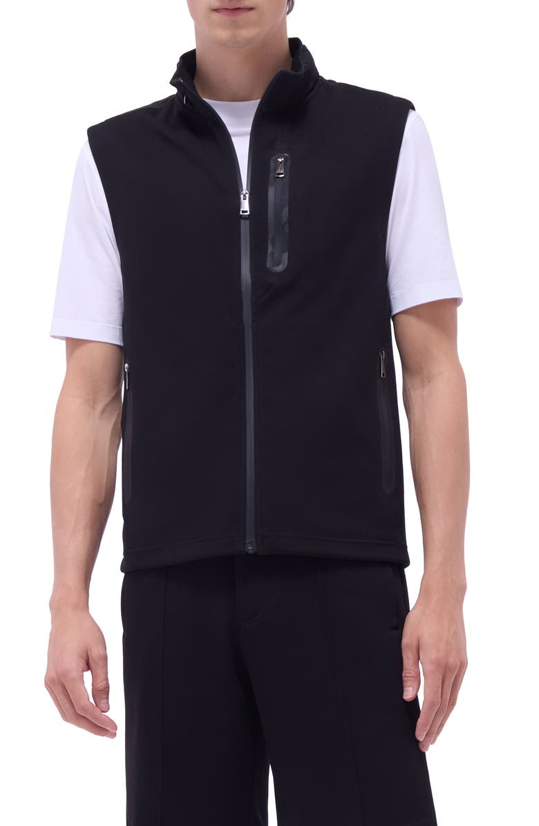 Bugatchi Soft Touch Knit Vest, Main, color, Black