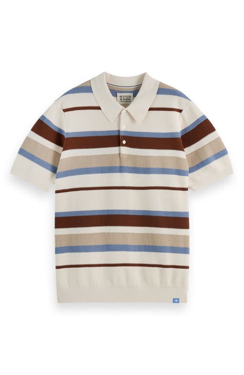 Scotch & Soda Regular Fit Striped Knit Polo