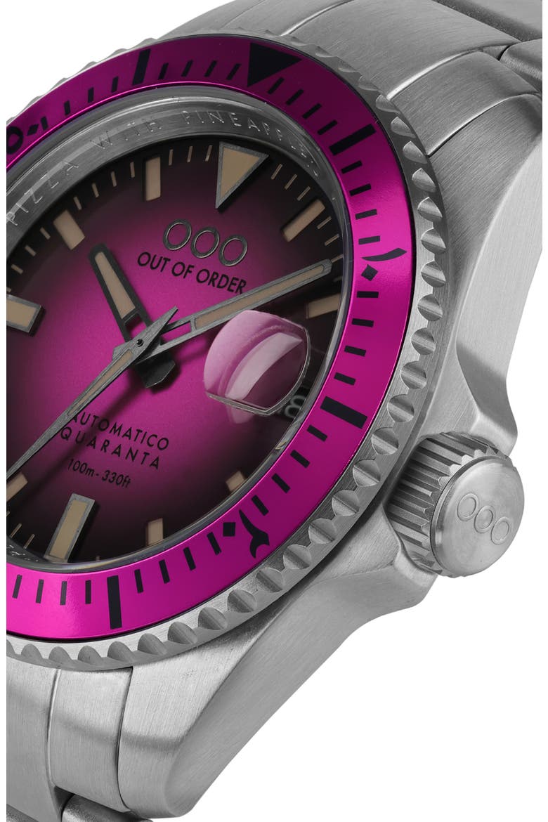 Automatico Quaranta Ultra Brushed Bracelet Automatic Watch, 40mm, Alternate, color, INDIGO