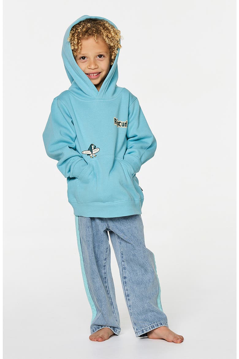 Kids' Paddle Out Fleece Hoodie, Alternate, color, WAVE POOL