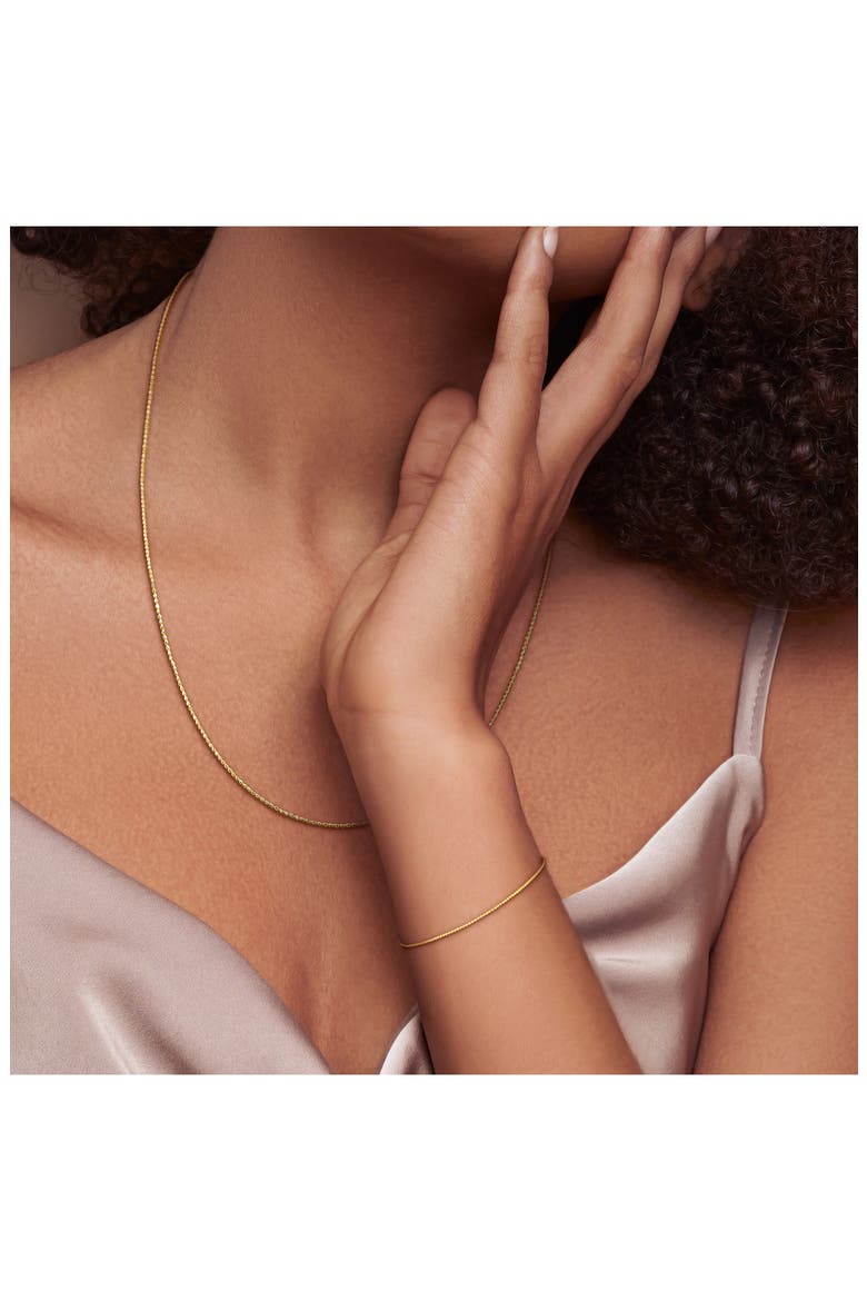 1mm Ball Chain Necklace & Bracelet Set, Alternate, color, YELLOW GOLD