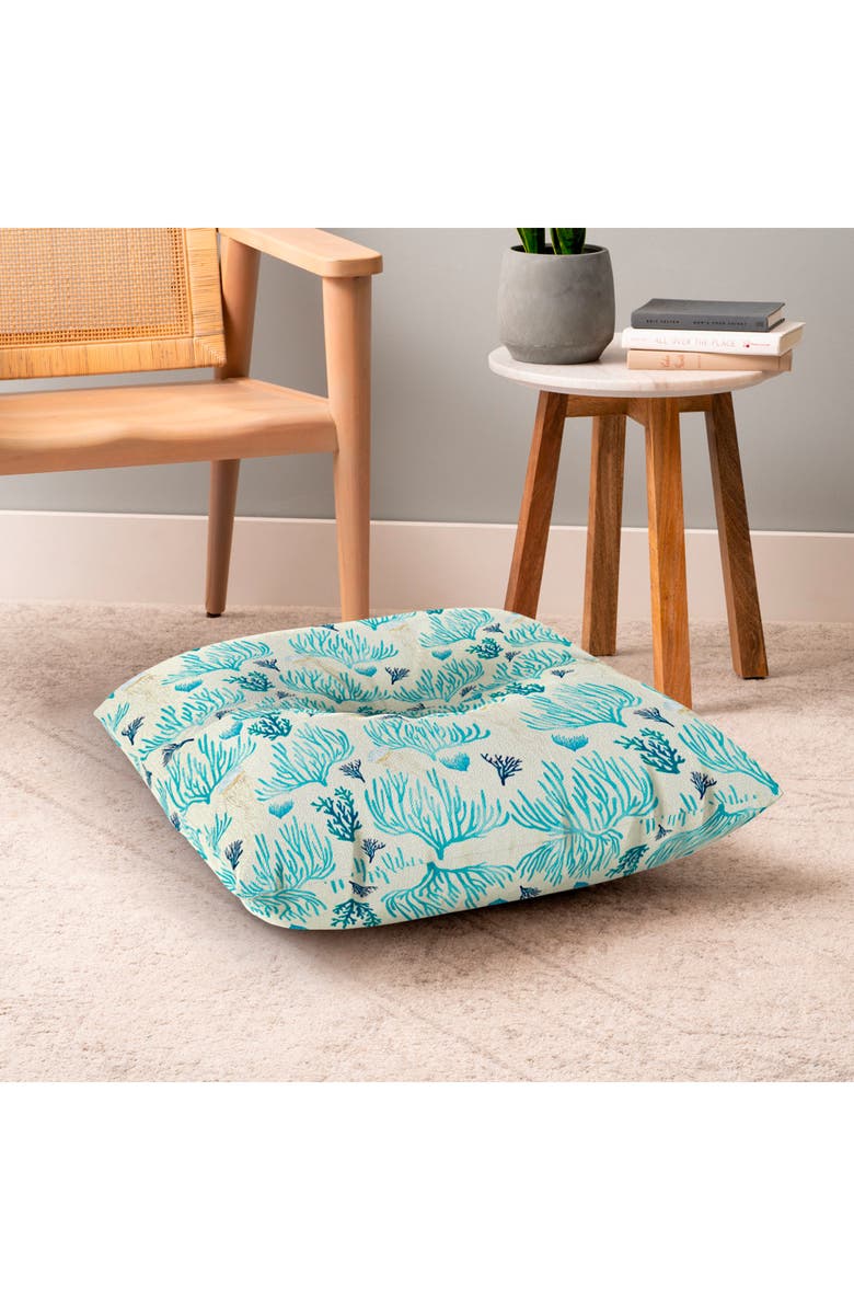 Deny Designs Jellyfish & Coral Seat Cushion, Alternate, color, Blue