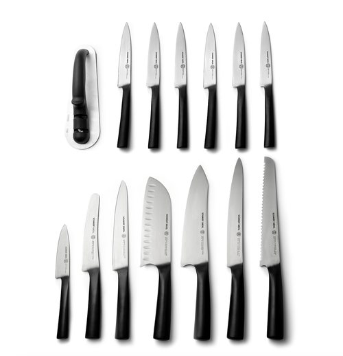 Schmidt Brothers Cutlery Carbon 6, 15-piece Knife Block Set In Brown