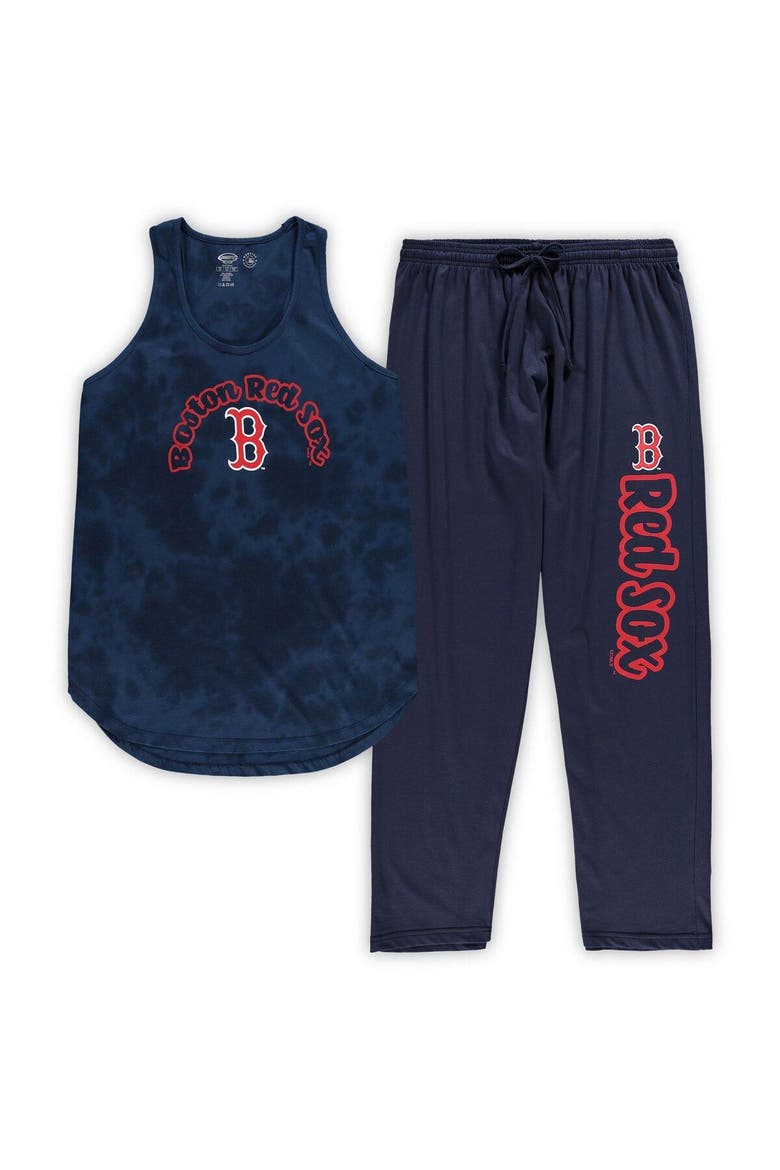 Women's Concepts Sport Navy Boston Red Sox Plus Size Jersey Tank Top & Pants Sleep Set, Main, color, Navy