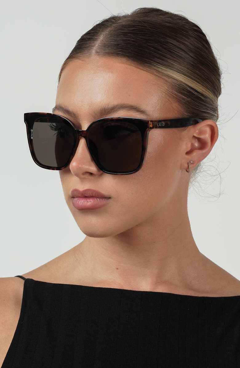 OTRA Betty Square Sunglasses, Alternate, color, Tort/ Smoke