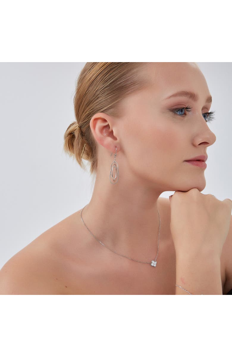 Spero London Nested Loop 3D Drop Earring in Sterling Silver, Alternate, color, Silver